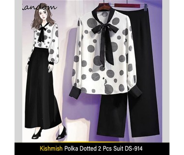 Kishmish Polka Dotted 2 Pcs Suit DS-914 Kishmish Polka Dotted 2 Pcs Suit DS-914